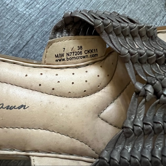 Born Crown woven leather flip flops. Sz 7 - Picture 7 of 8